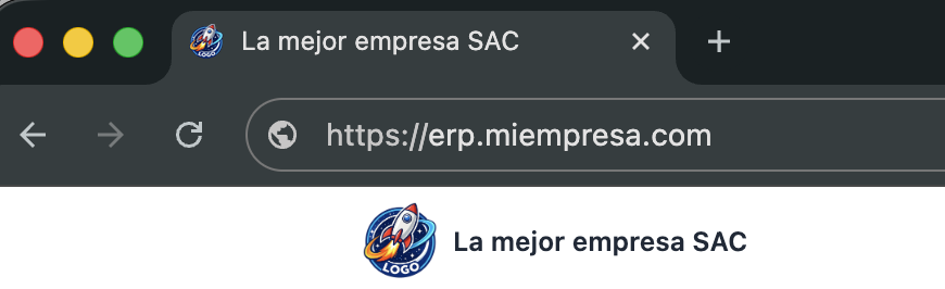 ERP con dominio propio
