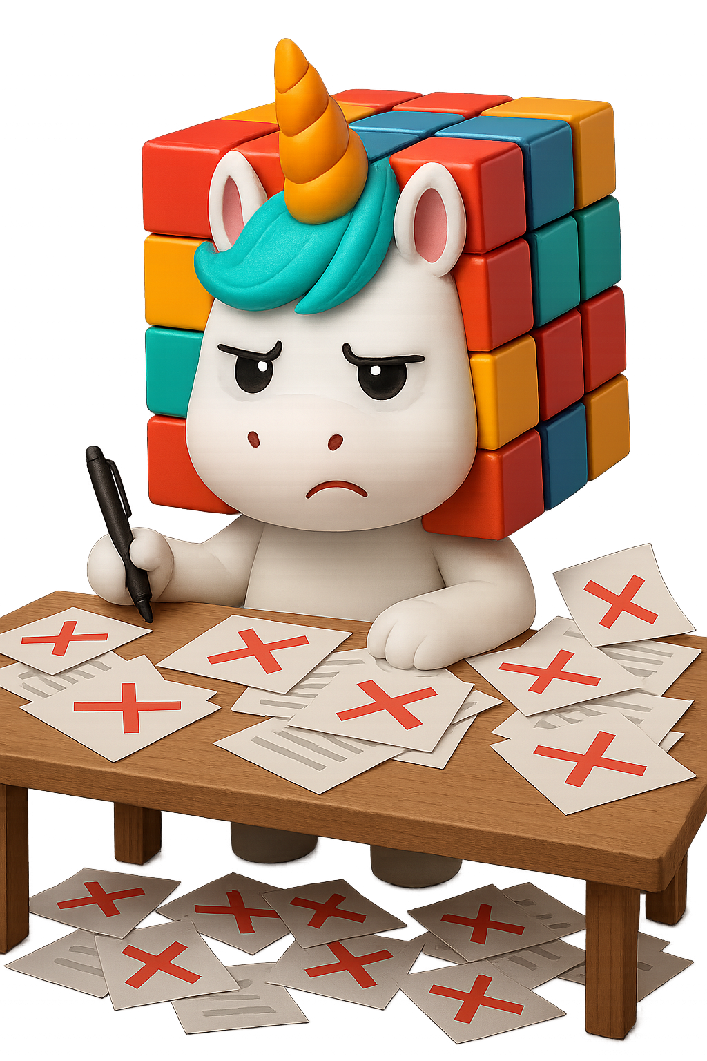 Molesto con hojas de papel